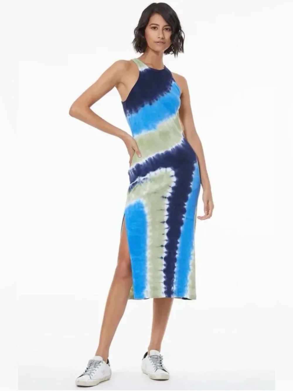 YOUNG FABULOUS AND BROKE - Iggy Rib Tank Midi Dress Size M